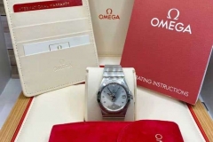 Omega Constellation Chronometer Stainless Steel Diamond Dial Wristwatch