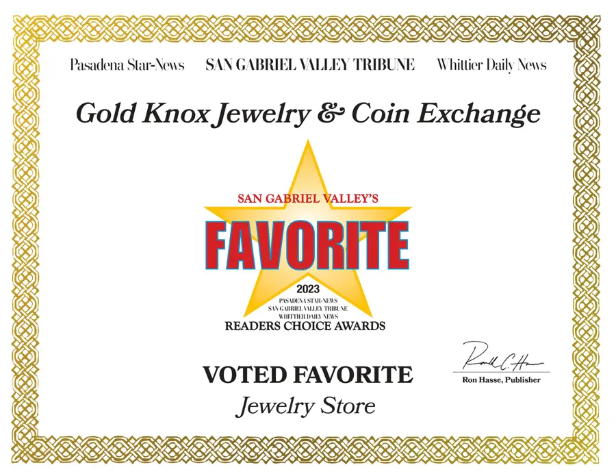 Gold Knox Jewelry & Coin Exchange 2023 Award